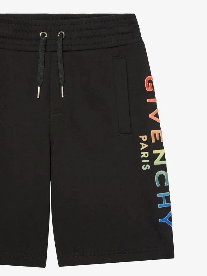 Men Boy 4 To 12 Years Givenchy Bermuda Shorts In Fleece Black Men Boy 4 To 12 Years Givenchy Bermuda Shorts In Fleece Black