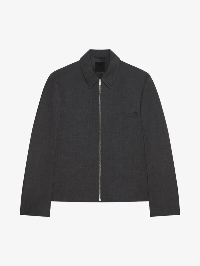 Men Coats and Jackets Givenchy Jacket In Wool Grey Mix