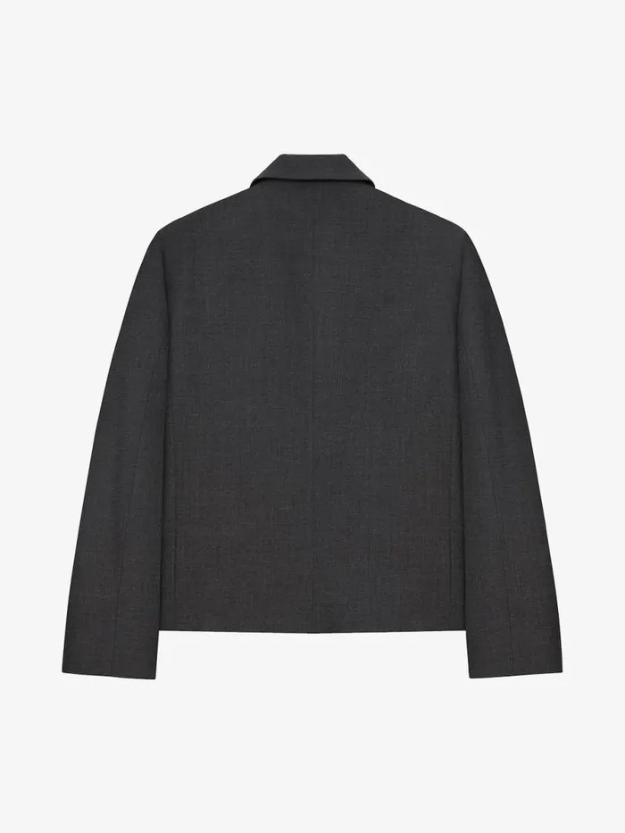 Men Coats and Jackets Givenchy Jacket In Wool Grey Mix
