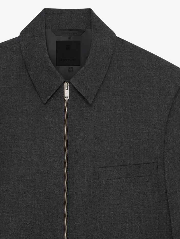 Men Coats and Jackets Givenchy Jacket In Wool Grey Mix