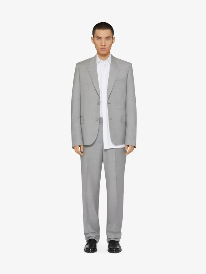 Men Coats and Jackets Givenchy Jacket In Wool Greywhite