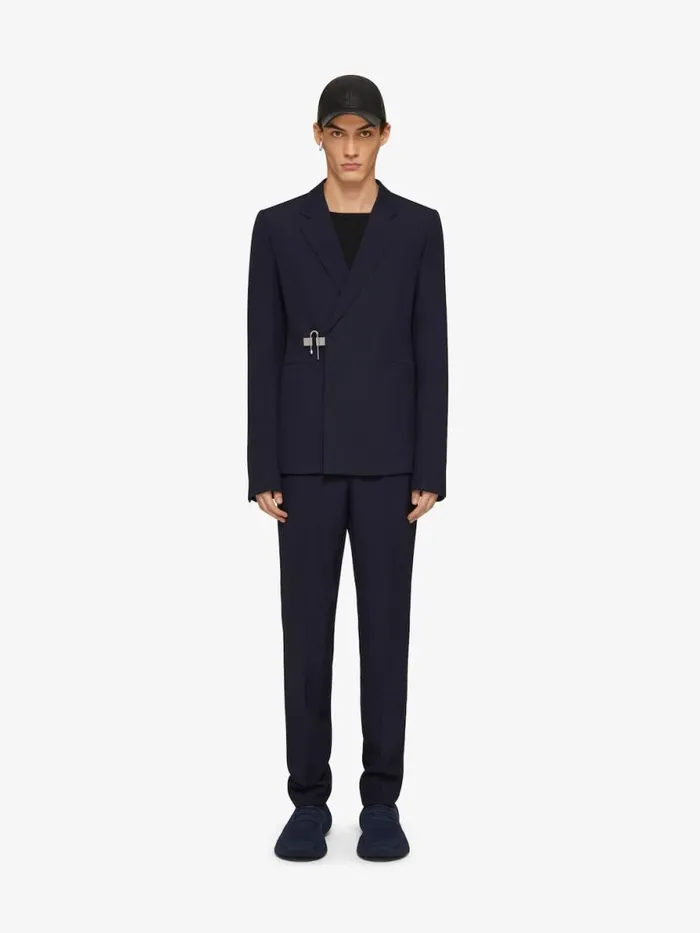 Men Coats and Jackets Givenchy Ulock Slim Fit Jacket In Wool Navy