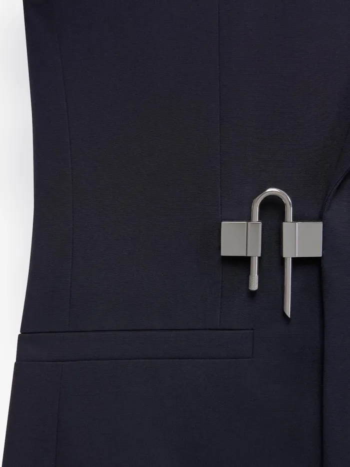 Men Coats and Jackets Givenchy Ulock Slim Fit Jacket In Wool Navy