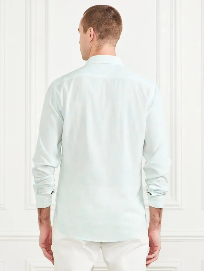 Men GUESS Eco Benny Paul Shirt Light Blue Tropical Fores Shirts Men GUESS Eco Benny Paul Shirt Light Blue Tropical Fores Shirts