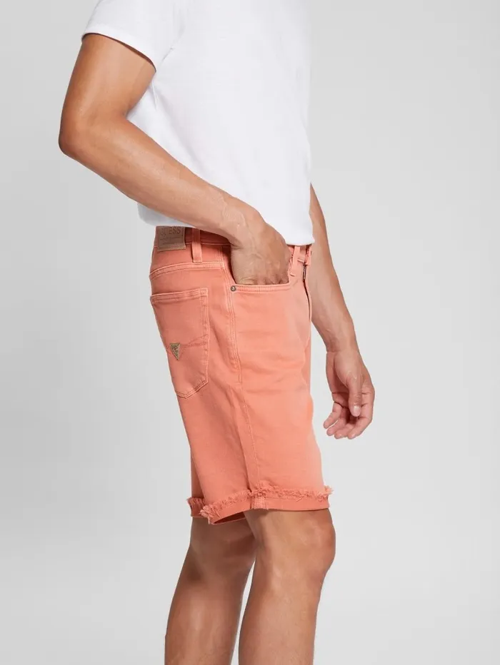 Men GUESS Eco Regular Fit Hemp Shorts Aechmea Pinky Multi Pants and Shorts Men GUESS Eco Regular Fit Hemp Shorts Aechmea Pinky Multi Pants and Shorts