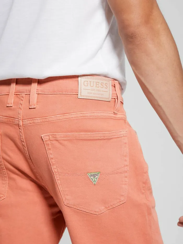 Men GUESS Eco Regular Fit Hemp Shorts Aechmea Pinky Multi Pants and Shorts Men GUESS Eco Regular Fit Hemp Shorts Aechmea Pinky Multi Pants and Shorts
