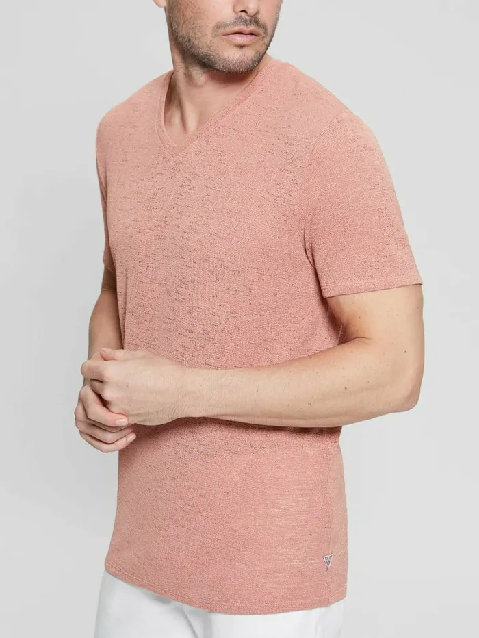 Men GUESS Gauze Tee Satin Rose TShirts and Tanks