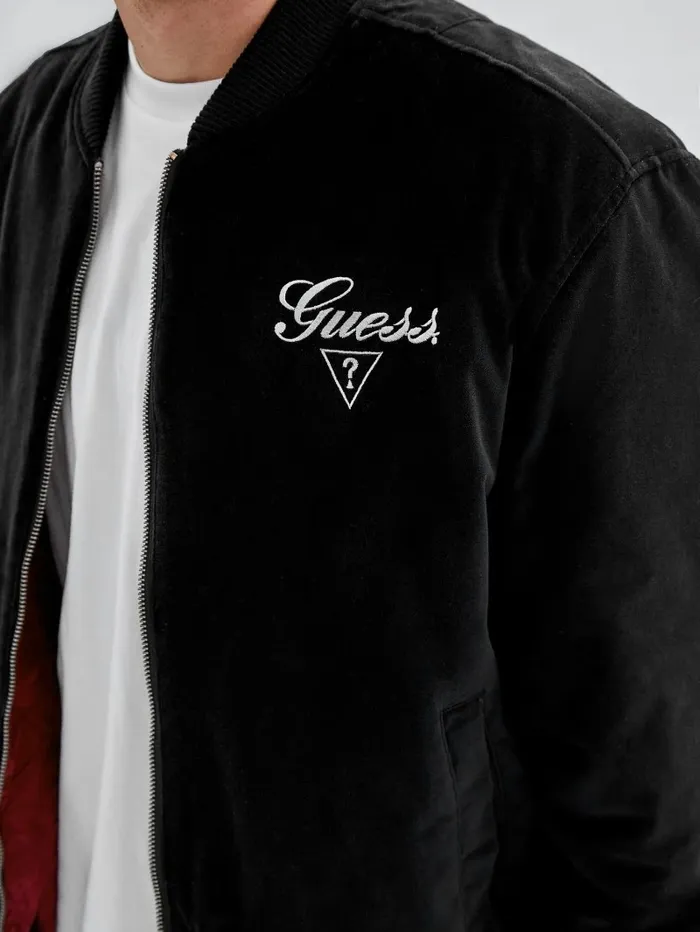 Men GUESS Originals Reversible Flight Jacket Black Jackets and Coats GUESS Men GUESS Originals Reversible Flight Jacket Black Jackets and Coats GUESS