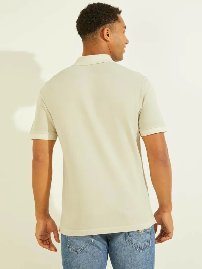 Men GUESS Washed Polo Grey Boundary Shirts