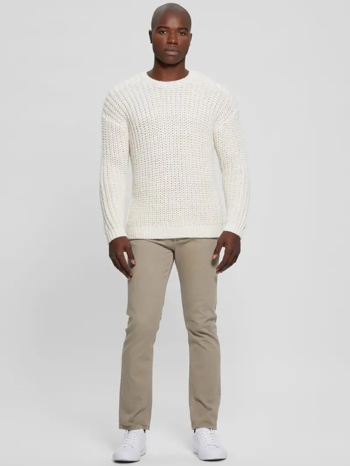 Men Hoodies and Sweaters GUESS Eco WoolBlend Grayson Sweater Quicksand Men Hoodies and Sweaters GUESS Eco WoolBlend Grayson Sweater Quicksand