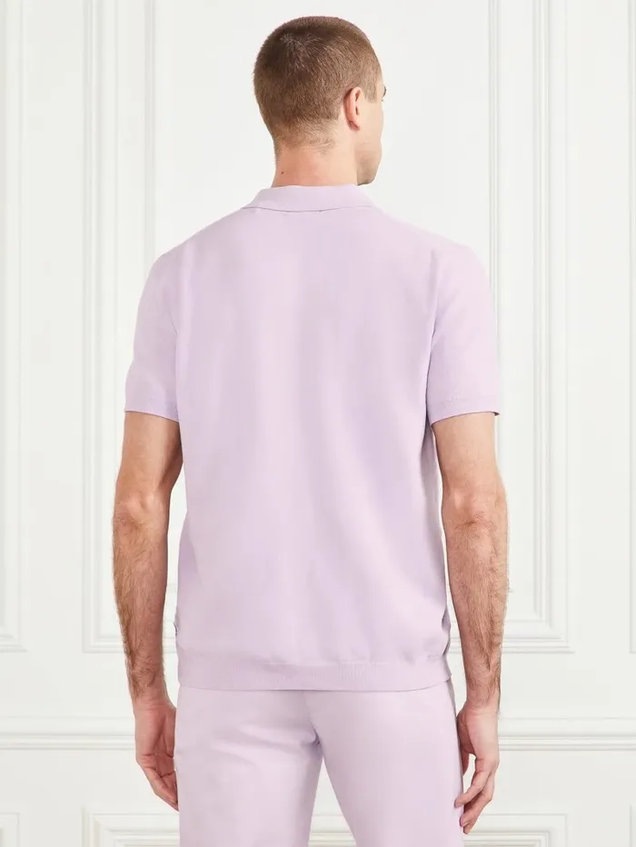 Men Hoodies and Sweaters GUESS Formal Performance Sweater Polo New Light Lilac Men Hoodies and Sweaters GUESS Formal Performance Sweater Polo New Light Lilac