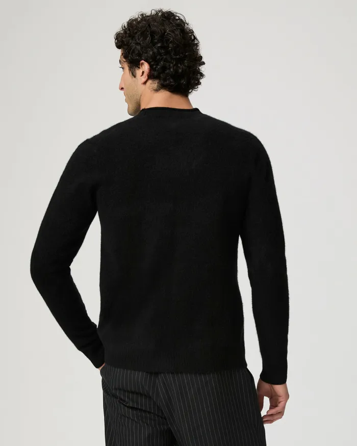Men Icon Capsule Vick Crew Neck Sweater 8211 Black Sweaters and Sweatshirts PAIGE
