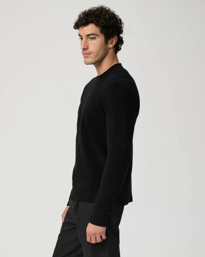Men Icon Capsule Vick Crew Neck Sweater 8211 Black Sweaters and Sweatshirts PAIGE