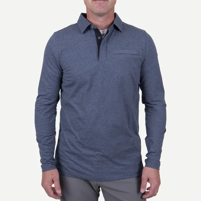 Men Inverness Polo LS Steel Blue KJUS Polos and Shirts