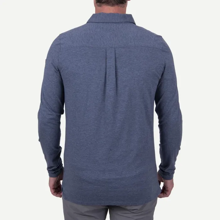 Men Inverness Polo LS Steel Blue KJUS Polos and Shirts