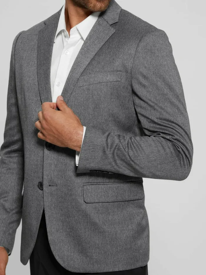 Men Jackets and Coats GUESS Harlow Herringbone Blazer Magnetic Multi