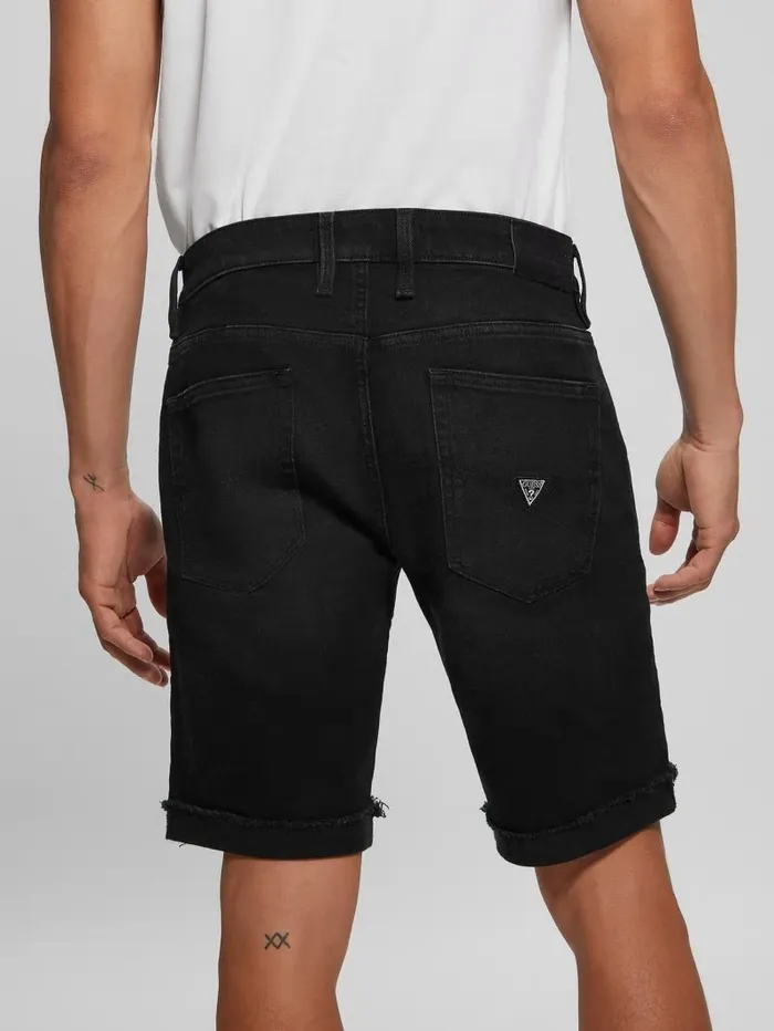 Men Jeans and Denim GUESS Eco Regular Fit Shorts Thermo Black
