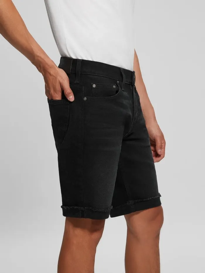 Men Jeans and Denim GUESS Eco Regular Fit Shorts Thermo Black
