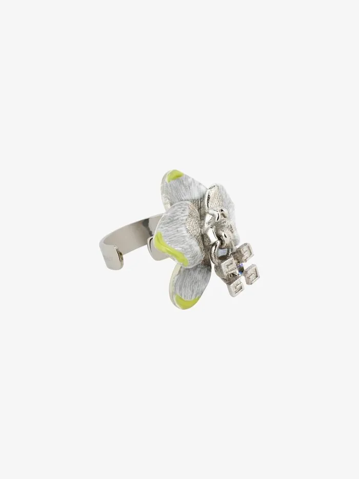 Men Jewelry Givenchy Flower Ear Cuff In Metal Enamel And Crystal Whiteyellow Men Jewelry Givenchy Flower Ear Cuff In Metal Enamel And Crystal Whiteyellow