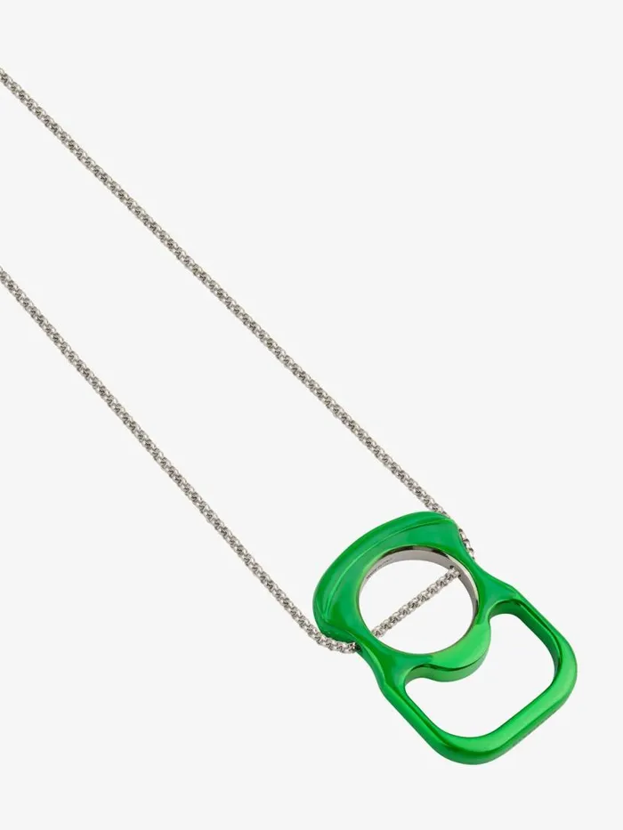 Men Jewelry Givenchy G Can Necklace In Metal And Enamel Green Men Jewelry Givenchy G Can Necklace In Metal And Enamel Green