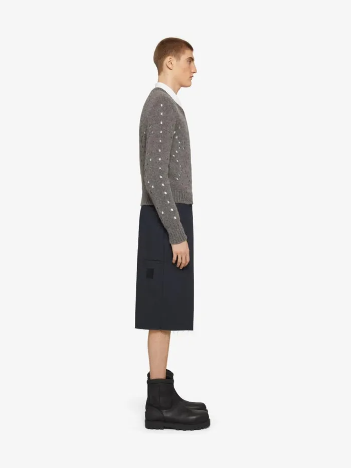 Men Knitwear Givenchy Sweater In Wool Medium Grey