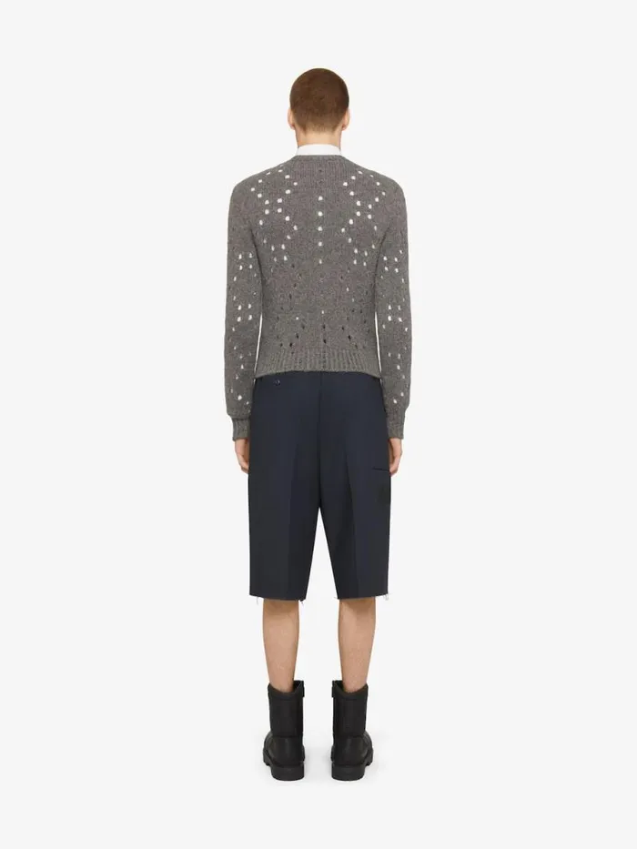Men Knitwear Givenchy Sweater In Wool Medium Grey