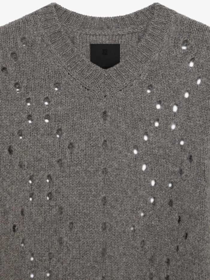 Men Knitwear Givenchy Sweater In Wool Medium Grey