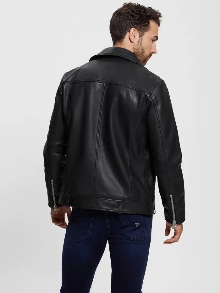 Men Leather Jacket Black Jackets and Coats GUESS Men Leather Jacket Black Jackets and Coats GUESS