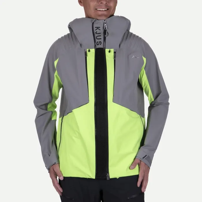 Men Lucas FRX Shell Jacket Limelightpewter KJUS Jackets and Vests
