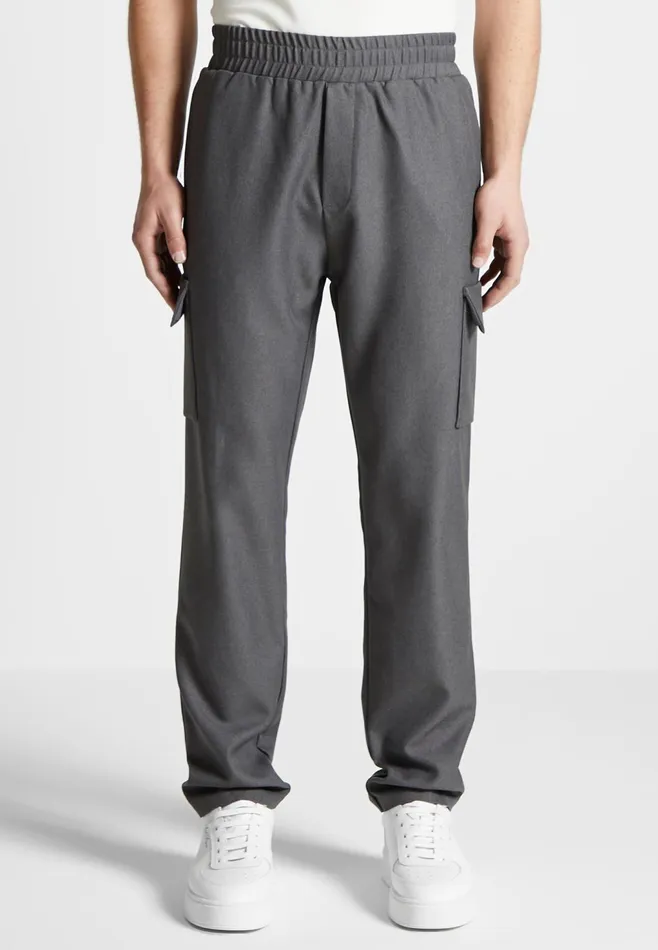 Men Manire De Voir Angular Pocket Cargo Pants Grey Marl