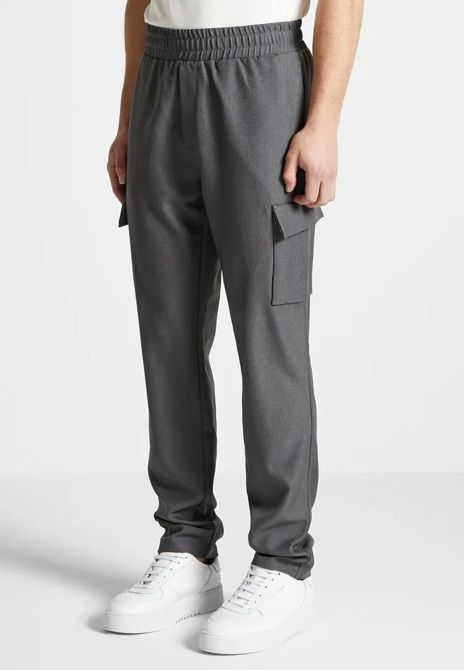 Men Manire De Voir Angular Pocket Cargo Pants Grey Marl