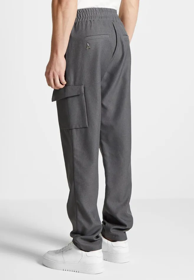 Men Manire De Voir Angular Pocket Cargo Pants Grey Marl