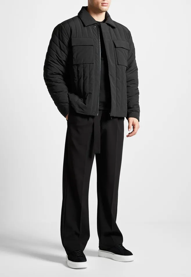 Men Manire De Voir Quilted Harrington Jacket Black