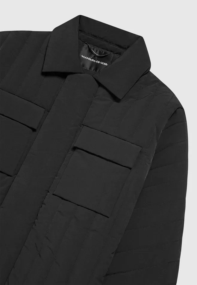 Men Manire De Voir Quilted Harrington Jacket Black