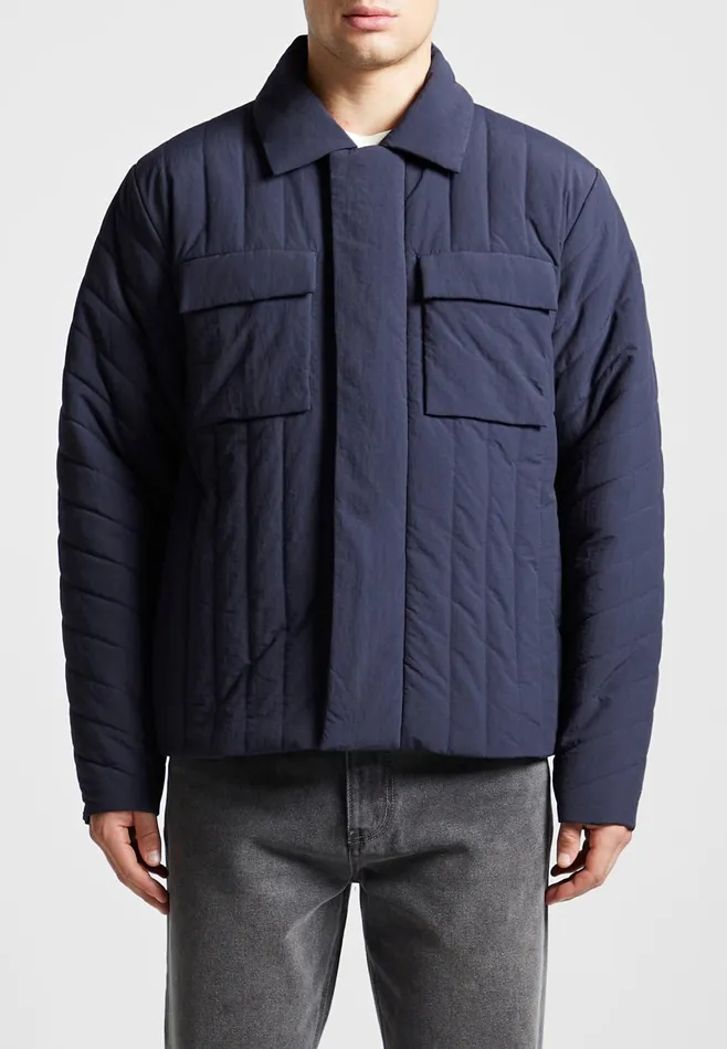Men Manire De Voir Quilted Harrington Jacket Navy