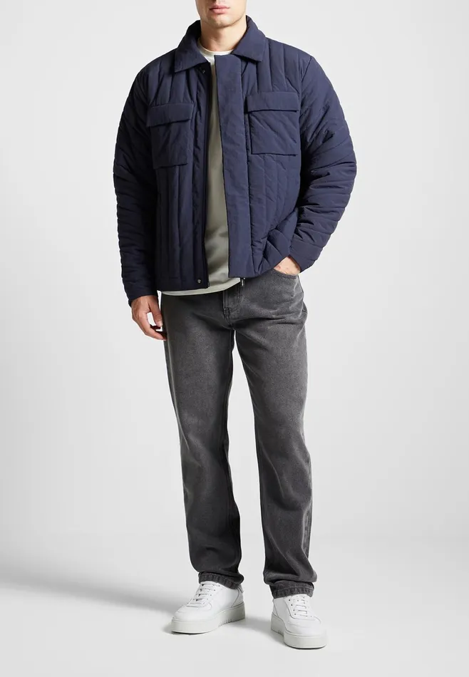 Men Manire De Voir Quilted Harrington Jacket Navy