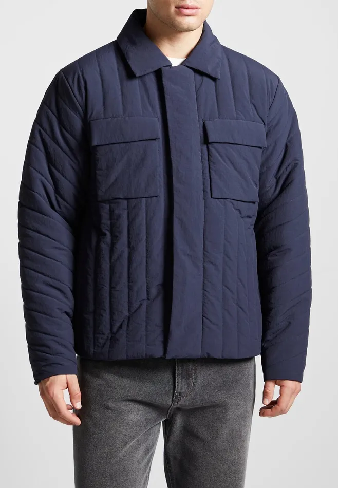 Men Manire De Voir Quilted Harrington Jacket Navy
