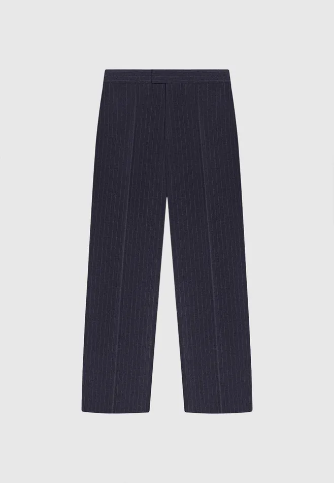 Men Manire De Voir Relaxed Fit Pinstripe Tailored Trousers Navy