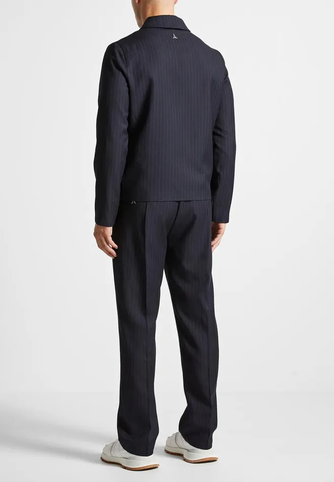 Men Manire De Voir Relaxed Fit Pinstripe Tailored Trousers Navy