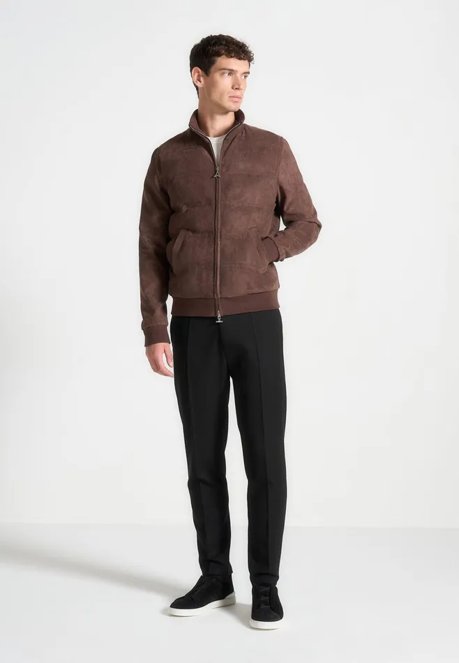 Men Manire De Voir Suede Padded Jacket Brown