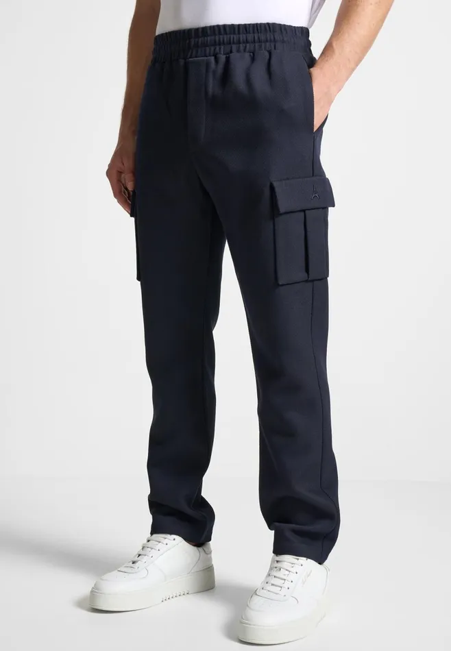 Men Manire De Voir Twill Cargo Regular Fit Pants Navy