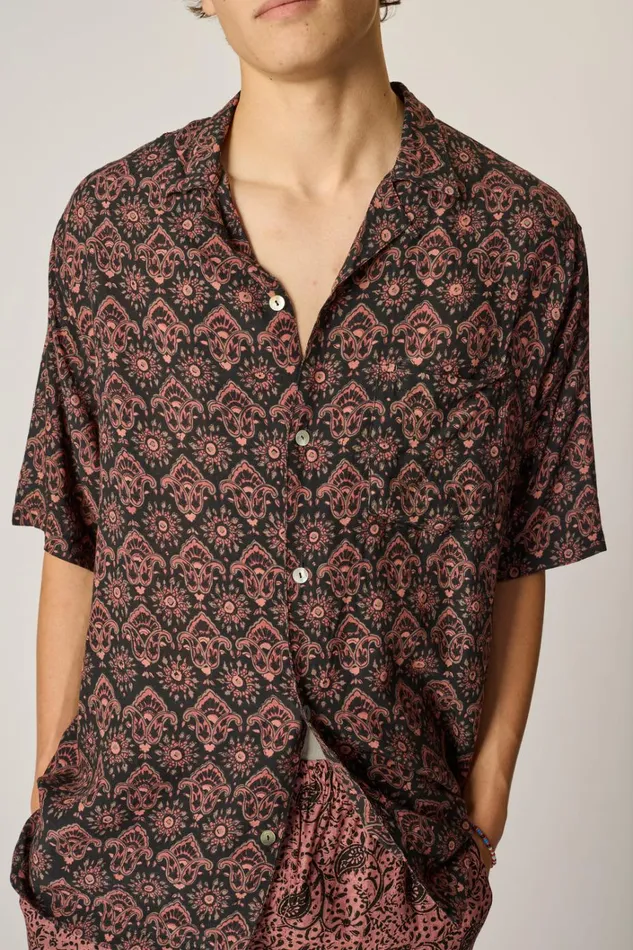 Men Natalie Martin Kevin Shirt Unisex Fleurdelis Black