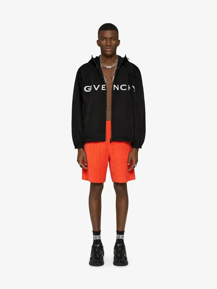 Men Outerwear and Blousons Givenchy GIVENCHY Windbreaker In Technical Fabric Black Men Outerwear and Blousons Givenchy GIVENCHY Windbreaker In Technical Fabric Black