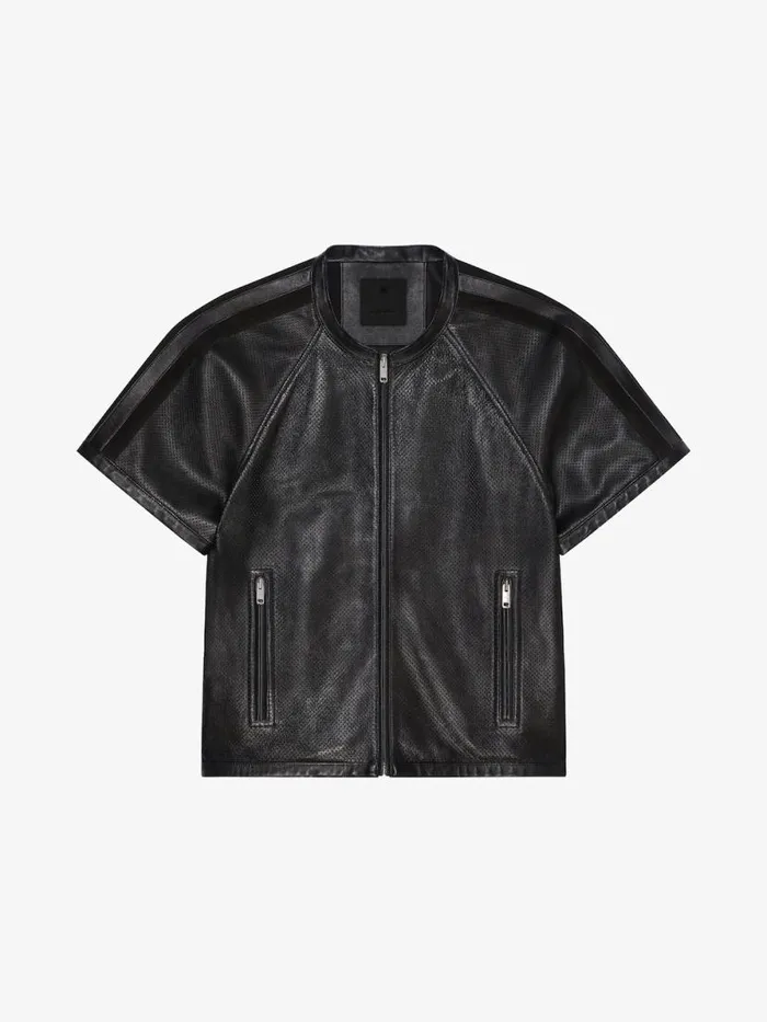 Men Outerwear and Blousons Givenchy Jacket In Perforated Leather Black