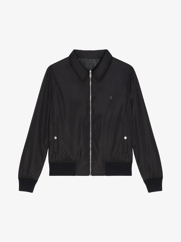Men Outerwear and Blousons Givenchy Reversible Bomber Jacket In Leather Black