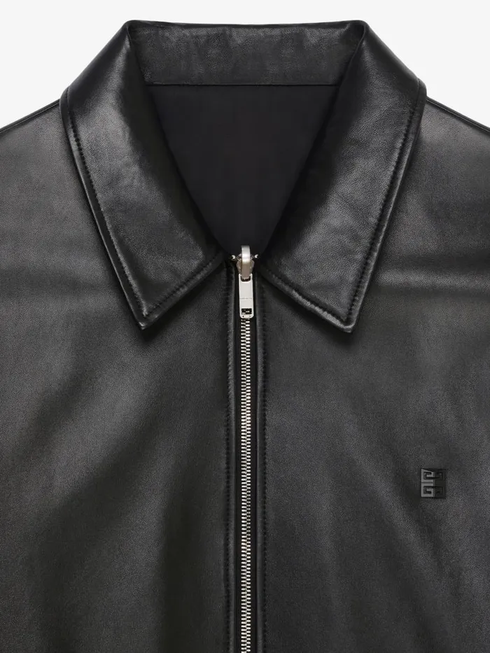 Men Outerwear and Blousons Givenchy Reversible Bomber Jacket In Leather Black