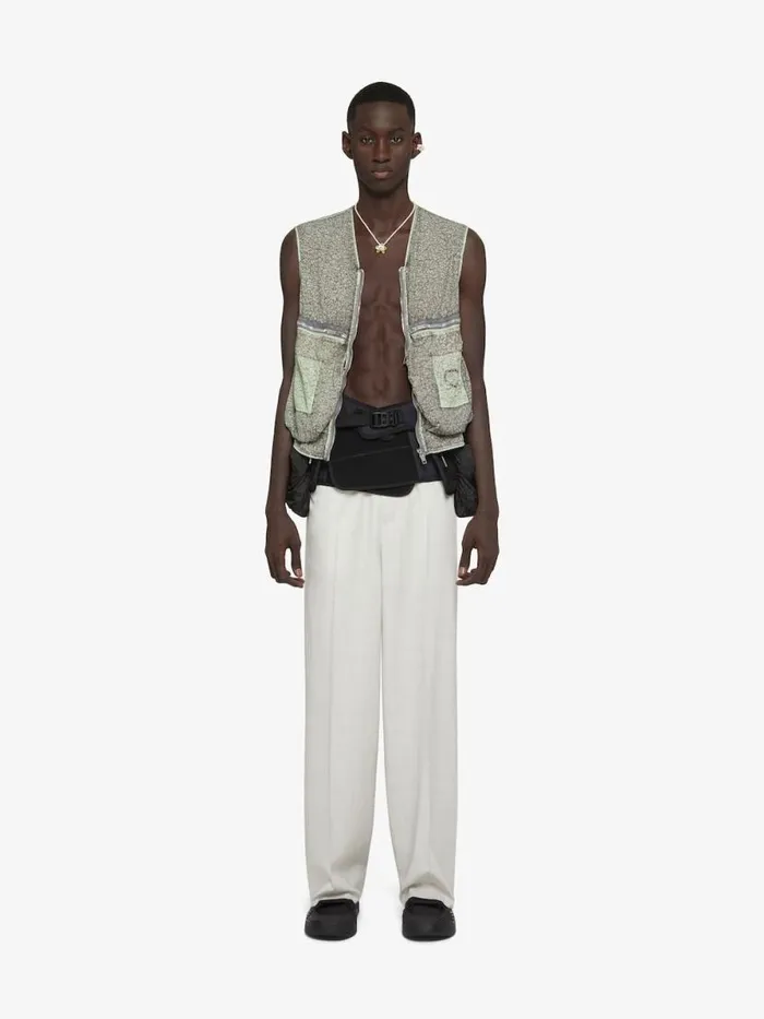 Men Outerwear and Blousons Givenchy Vest With Crackled Effect Medium Grey