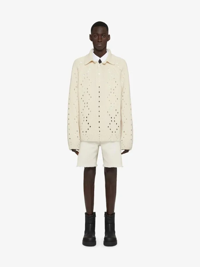 Men Pants and Shorts Givenchy Bermuda Shorts In Denim Rtd Greige