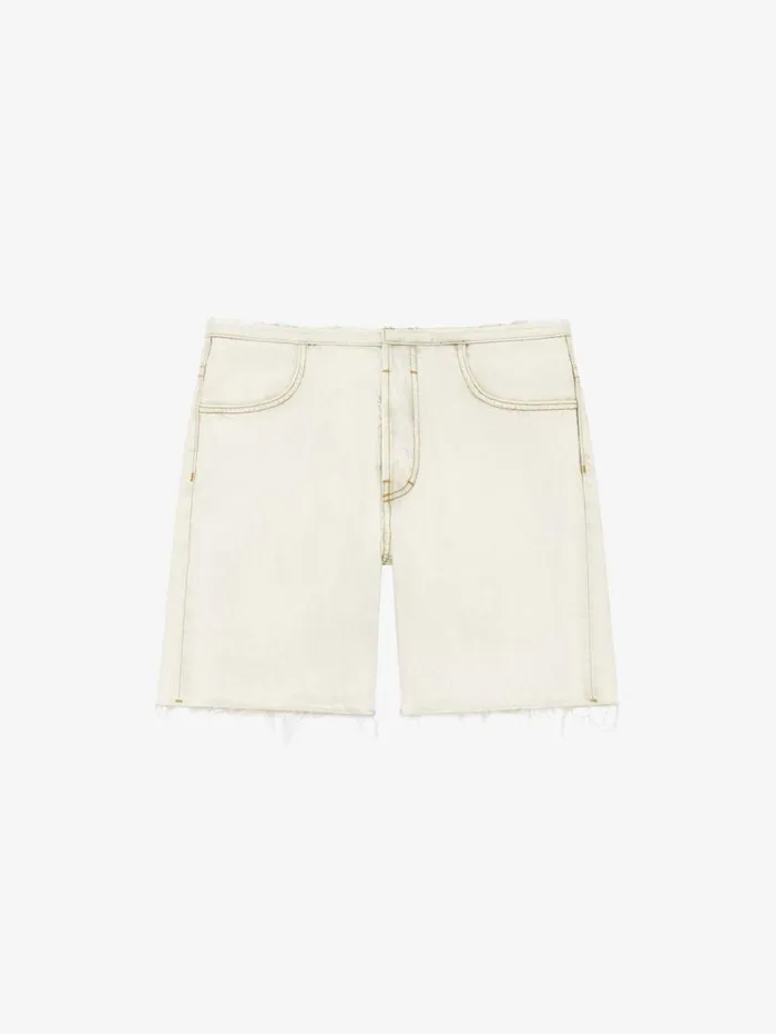 Men Pants and Shorts Givenchy Bermuda Shorts In Denim Rtd Greige