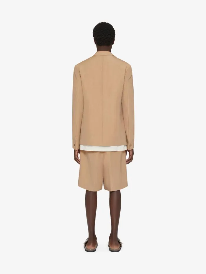 Men Pants and Shorts Givenchy Bermuda Shorts In Linen Tan